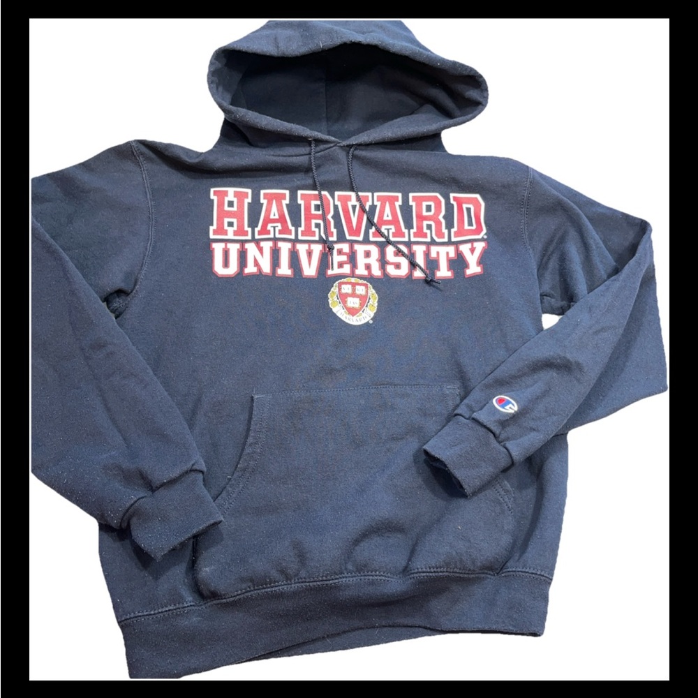 HARVARD university hoodie CHAMPION Blue BURGUNDY WHITE Logo Men’s S, Sweatshirt